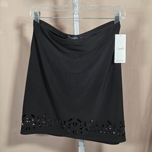 NWT Sympli Black Mosaic Mini Skirt Size 4